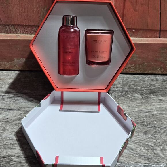 NEW James & Jo England Tomato Garden Duo Bubble Bath & Scented Candle Gift Set - Picture 6 of 16